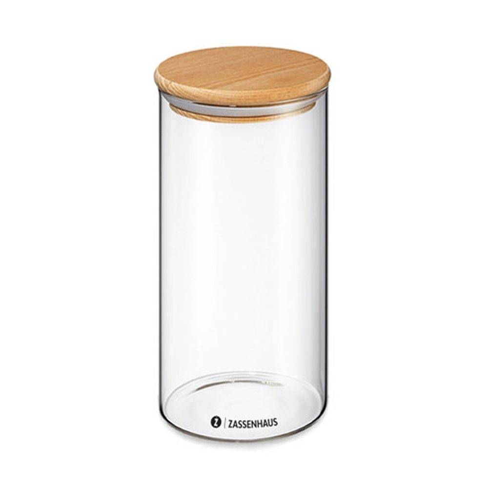 Zassenhaus - glass jar with wood lid