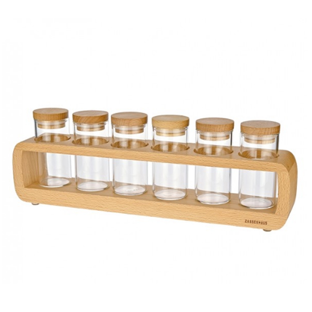 Zassenhaus spice rack with 6 spice jars